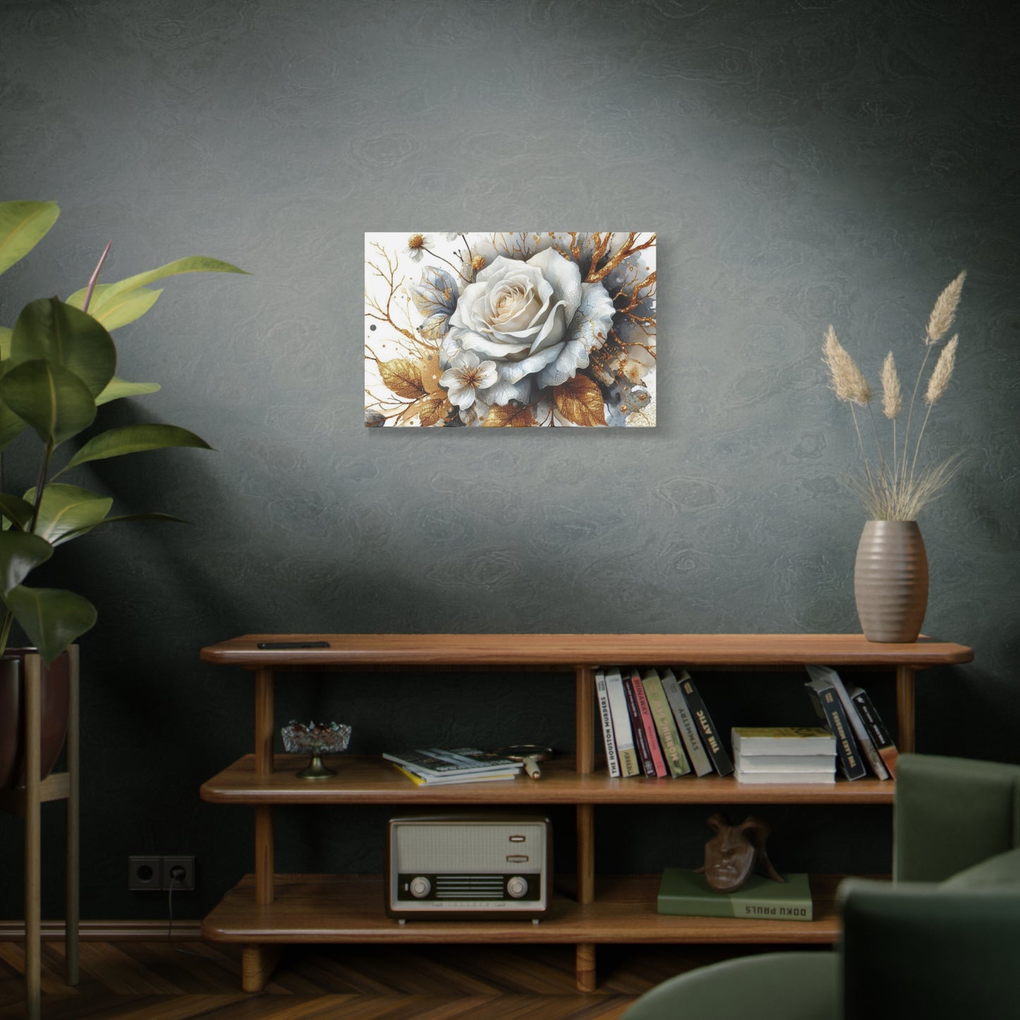 Matte Canvas, Stretched, 1.25" - Gold and Black