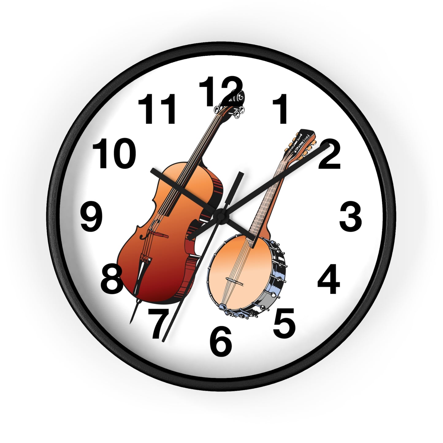 Musical Instruments Wall Clock, Perfect for Musicians, Home Decor, Gift for Music Lovers, Classroom Accents, Vibrant Art