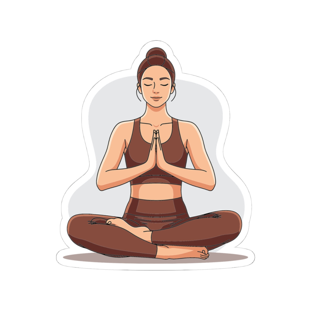 Yoga Girl Kiss-Cut Stickers, Meditation Stickers, Peaceful Decor, Boho [...]