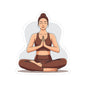 Yoga Girl Kiss-Cut Stickers, Meditation Stickers, Peaceful Decor, Boho [...]