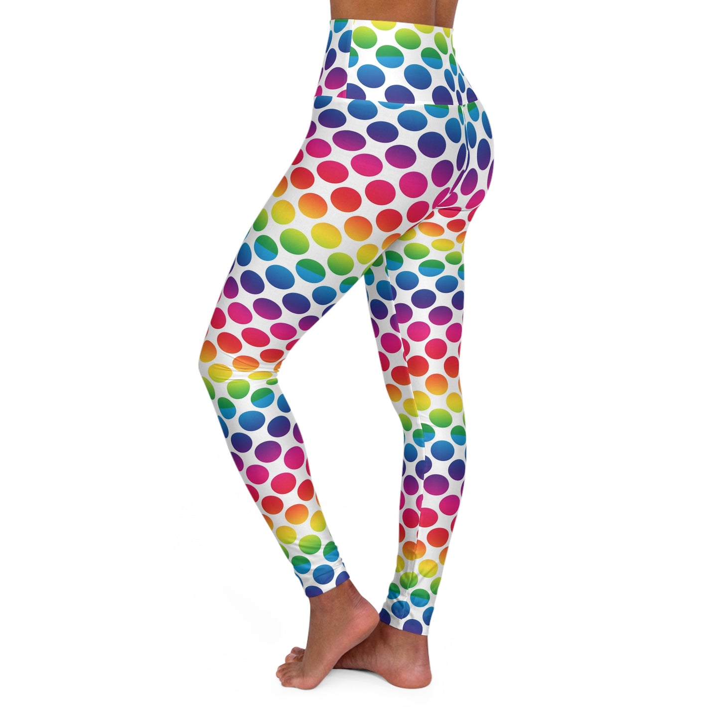 Colorful High Waisted Yoga Leggings, Activewear, Fitness Leggings, Workout Pants, Rainbow Leggings, Yoga Outfit, Exercise Apparel