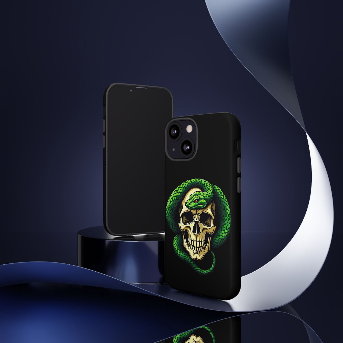 Skull & Snake Phone Case | Tough Cases, Protective Cover, Edgy Phone Accessories, Gothic Gift, Halloween Decor
