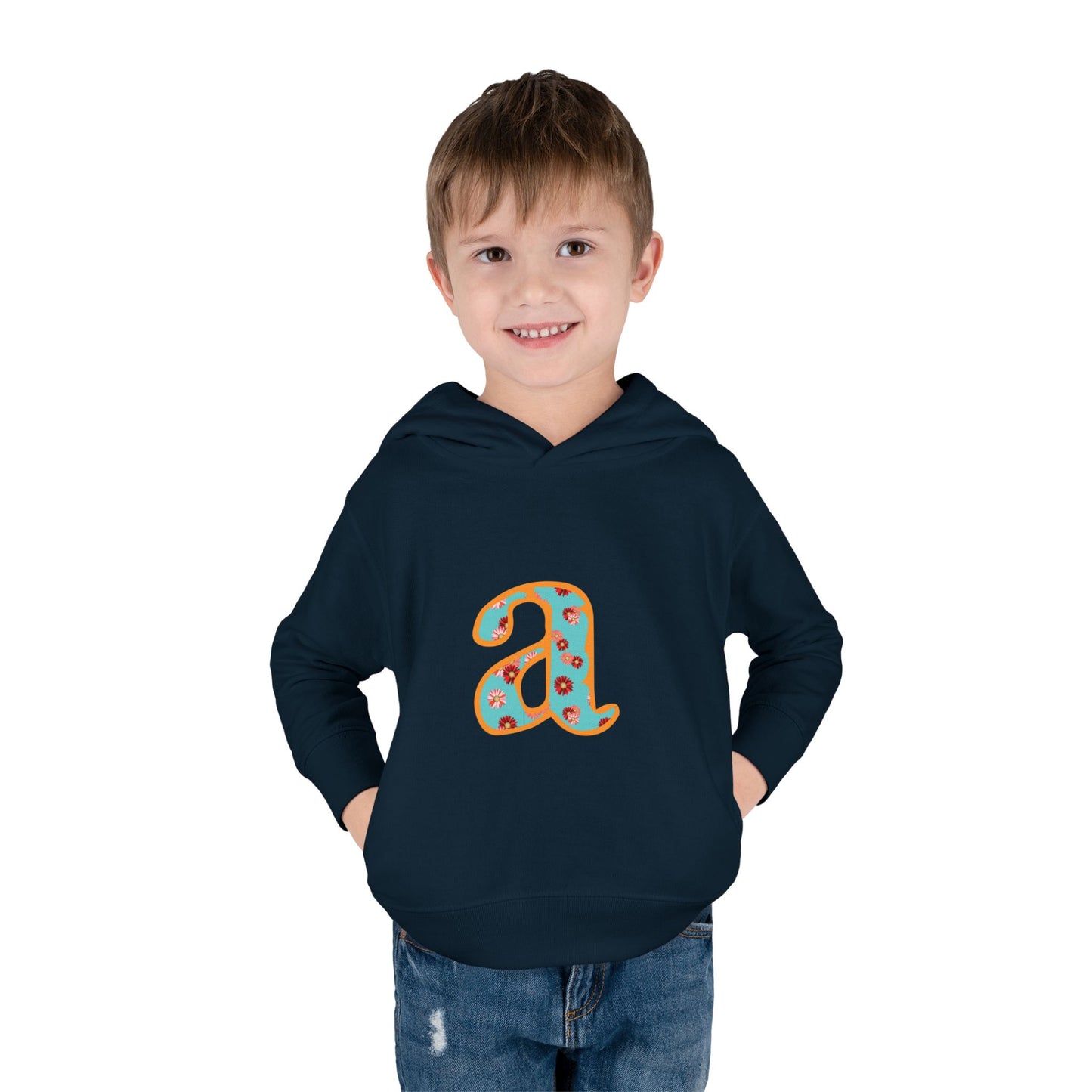 Personalized Toddler Fleece Hoodie, Cozy Kids Sweatshirt, Customizable Letter Hoodie, Fun Pullover for Toddlerwear, Perfect Gift for Kids