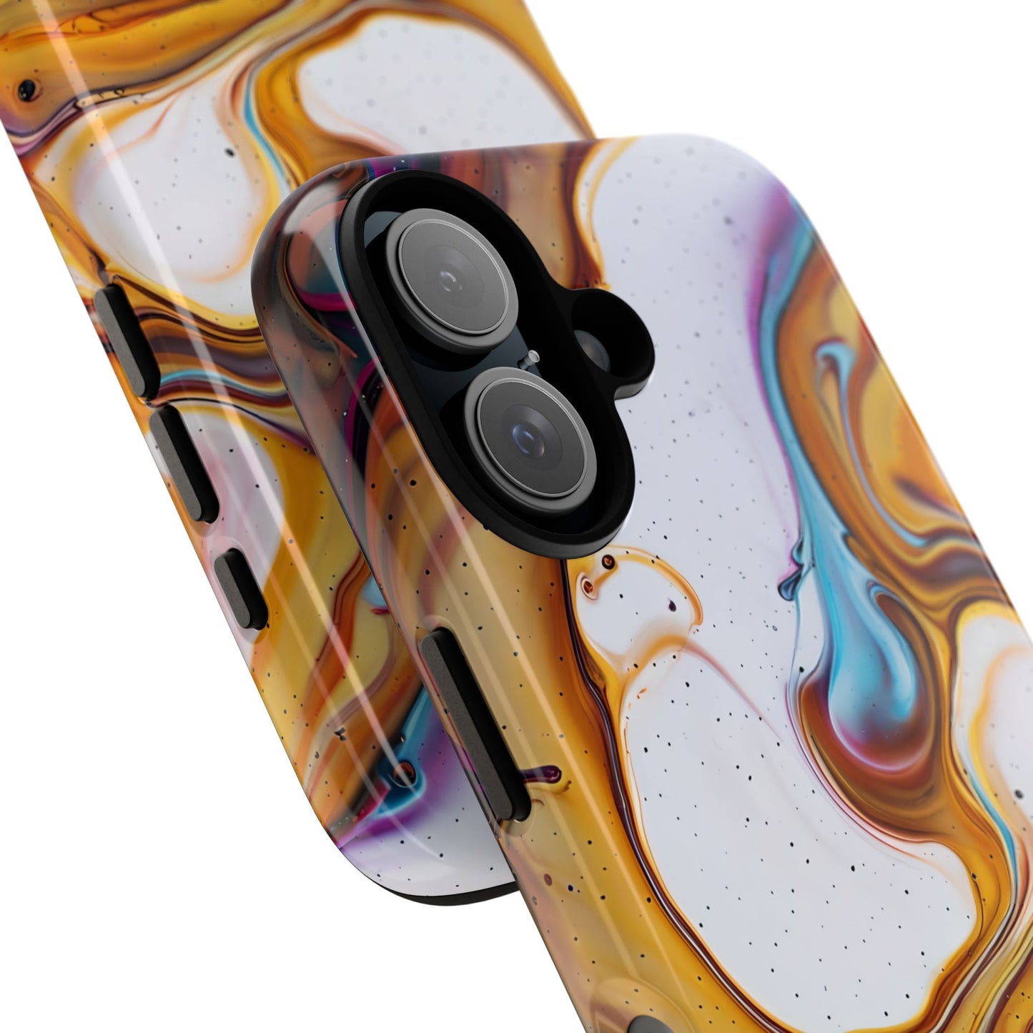 Artistic Phone Case, Tough Cases with Colorful Marble Design