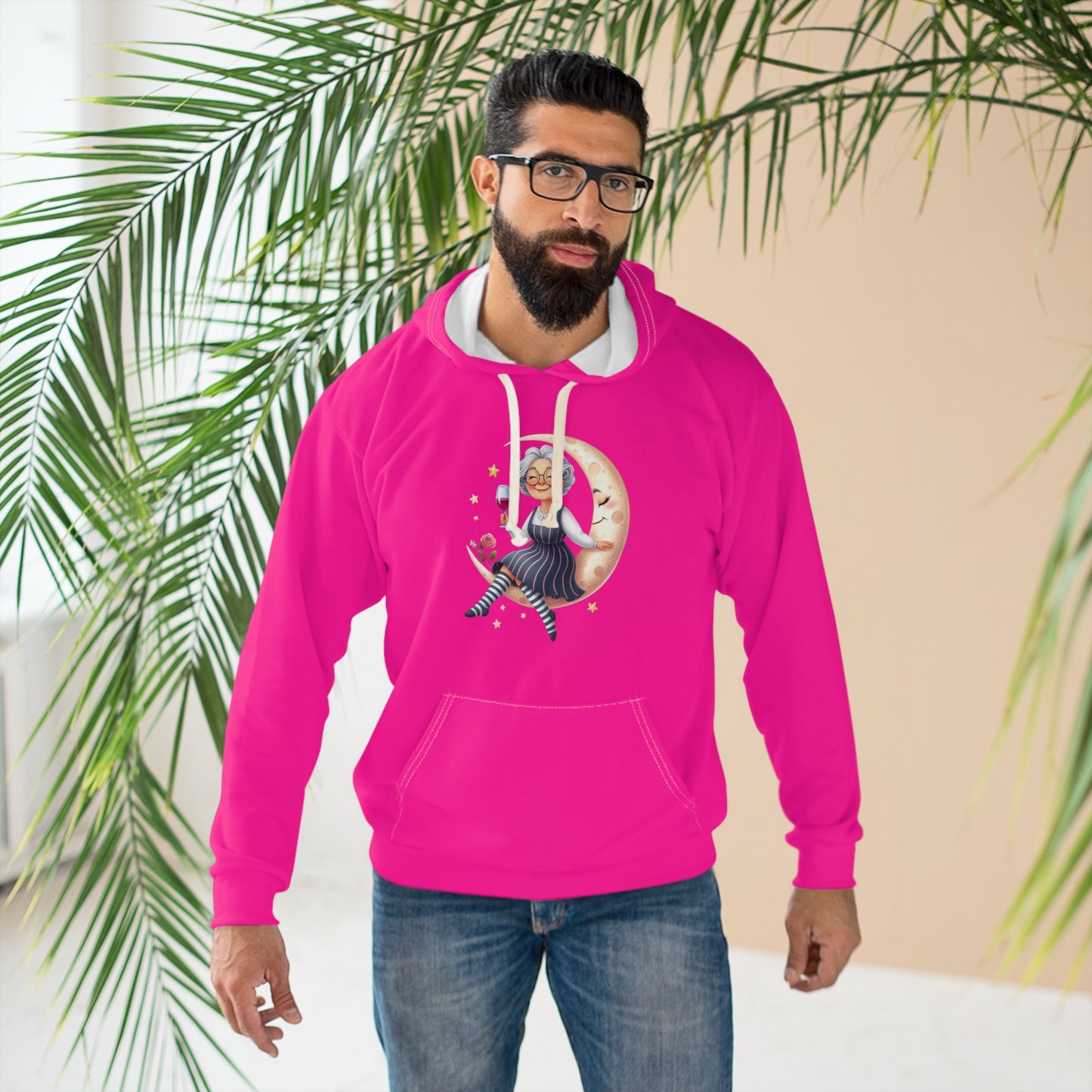 Lunar Dancer Unisex Pullover Hoodie - Fun, Bright, Playful; Perfect for Gifts, Celebrations, Everyday Wear, Parties, Festivals