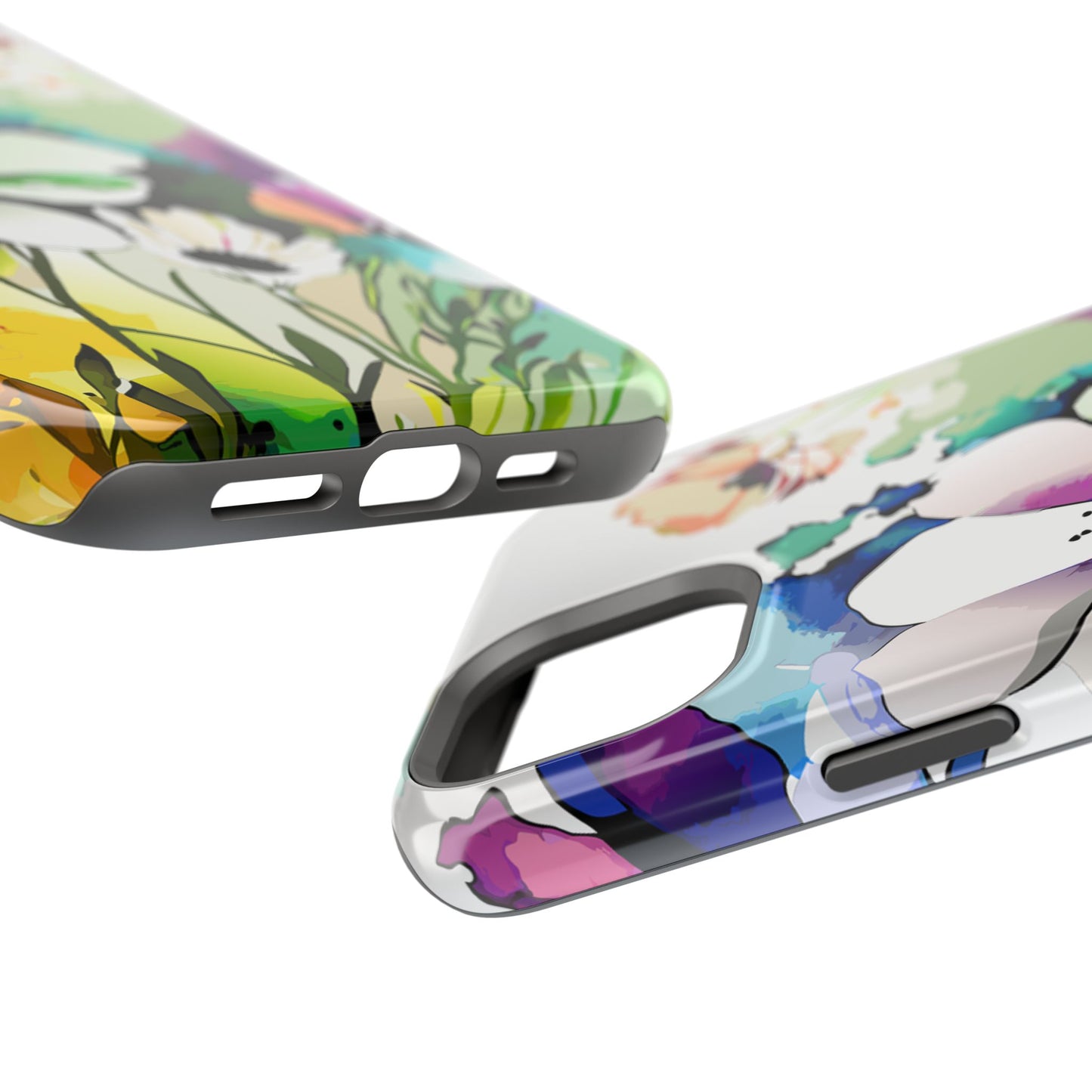 Floral Watercolor Magnetic Phone Case — Impact‑Resistant Protective Cover
