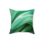 Tranquil Green Wave Pillow, Decorative Throw Pillow, Modern Home Decor, Cozy Cushion, Living Room Accent, Comfort Gift