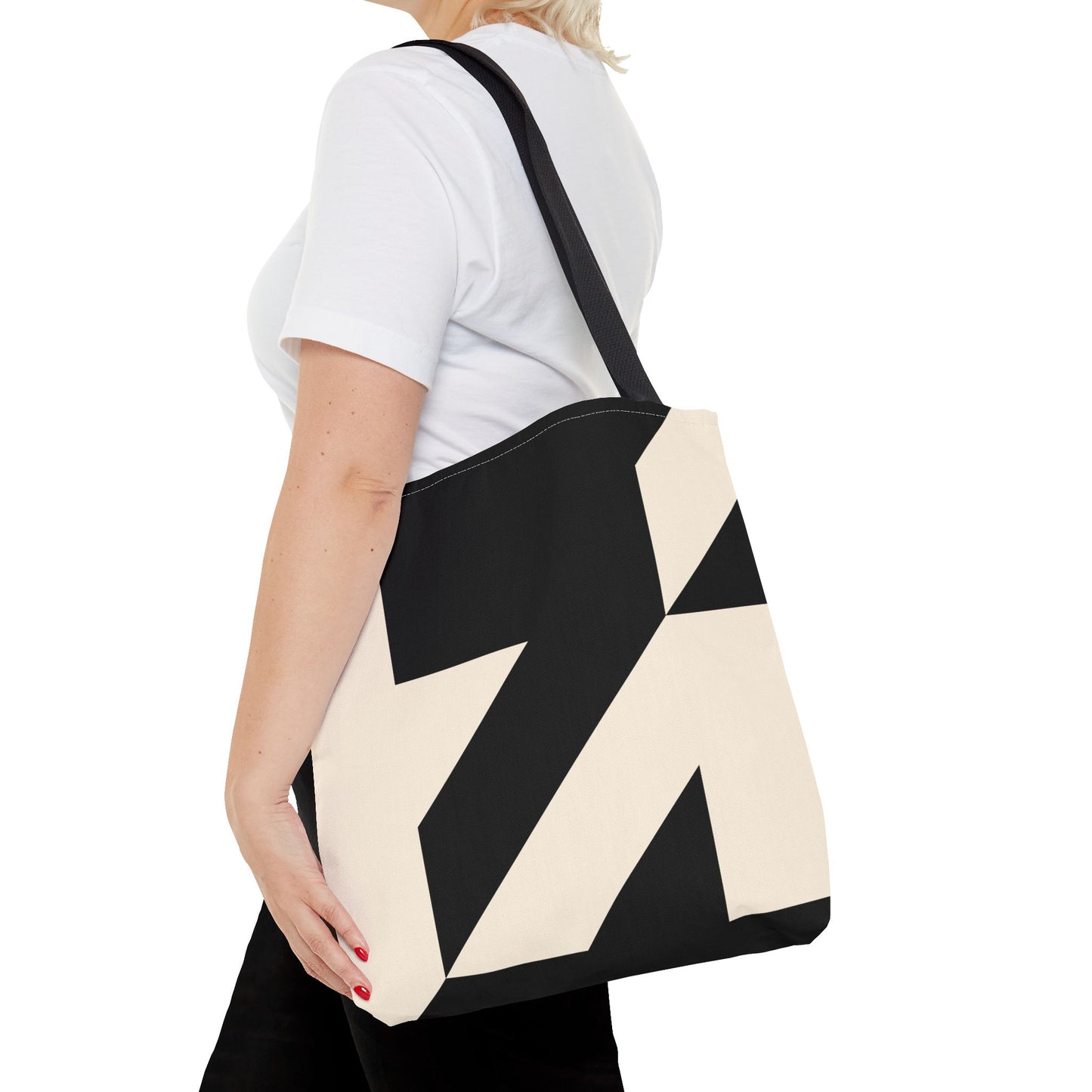 Chic Abstract Tote Bag, Stylish Travel Bag, Reusable Shopping Bag, Modern Design Bag, Fashionable Canvas Tote