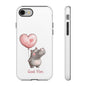 Cute Hippo Phone Case - Good Vibes Design, Animal Lover Gift, Fun Accessory, Birthday Present, Phone Accessories