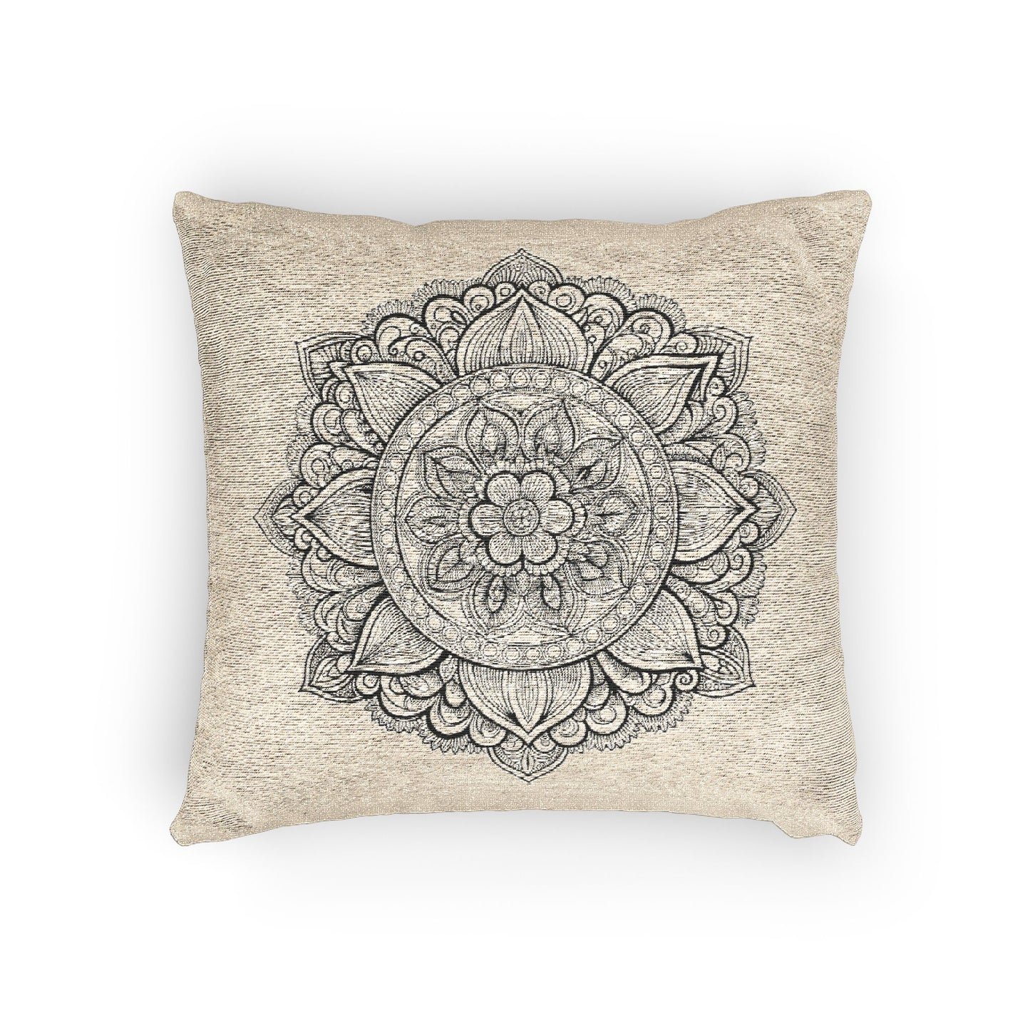 Mandala Woven Pillow - Cozy Home Decor, Bohemian Accent, Meditation Gift, Unique Living Room Cushion, Stylish Bedroom Accessory