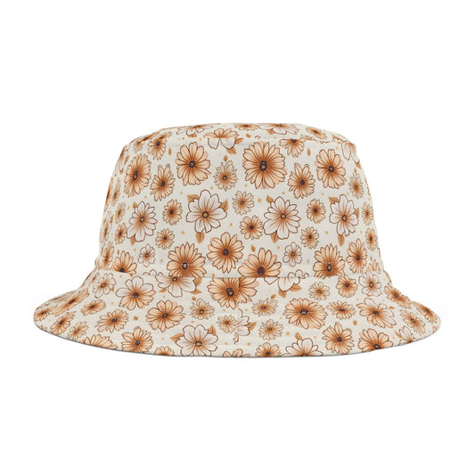 Floral Bucket Hat - Boho Sun Hat, Summer Accessories, Festival Fashion, Mothers Day Gift, Outdoor Style
