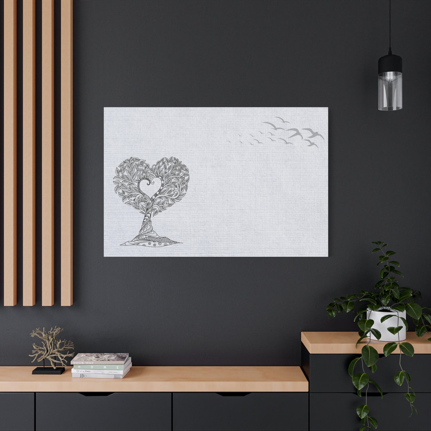 Matte Canvas, Stretched, 1.25" - Heart Tree