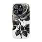 Elegant Floral Phone Case - Tough Cases, Black Rose Design, Floral Phone Cover, Stylish Phone Accessory, Gift for Her, Mother's Day