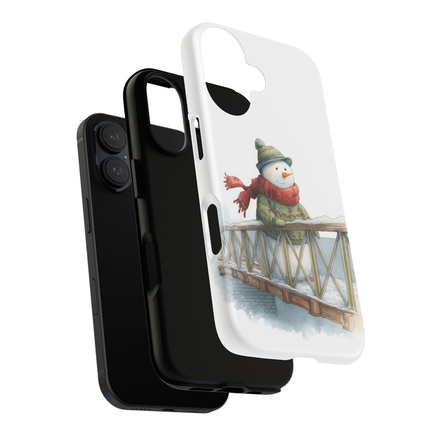 Snowman Phone Case – Winter Holiday Gift, Cute Snowman Design, Winter Accessories, Protective Phone Case, Unique Christmas Present