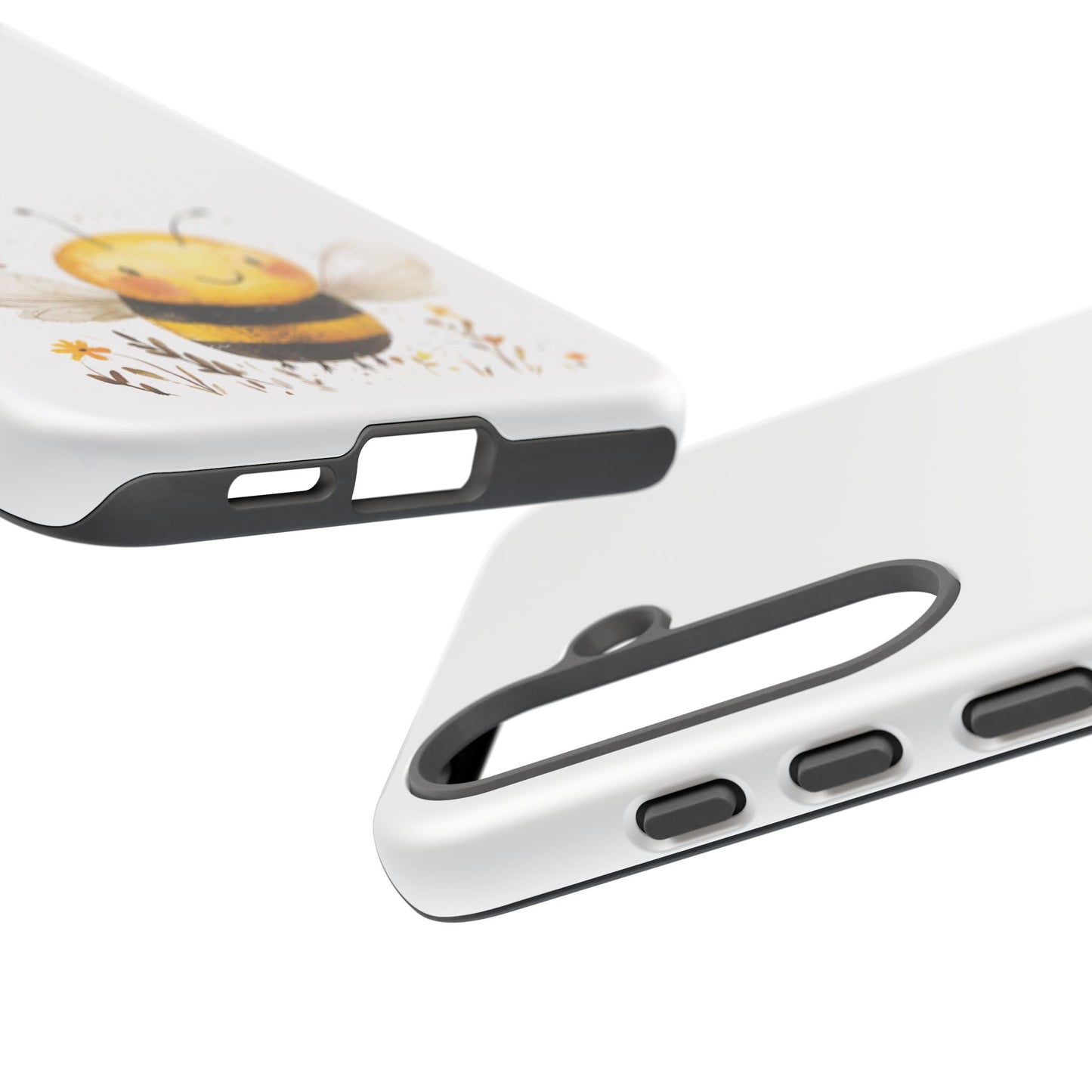 Bee Phone Case, Cute Bee Design, Tough Phone Cover, Gift for Nature Lovers, Floral Bee Mobile Case, Bee-themed Accessory