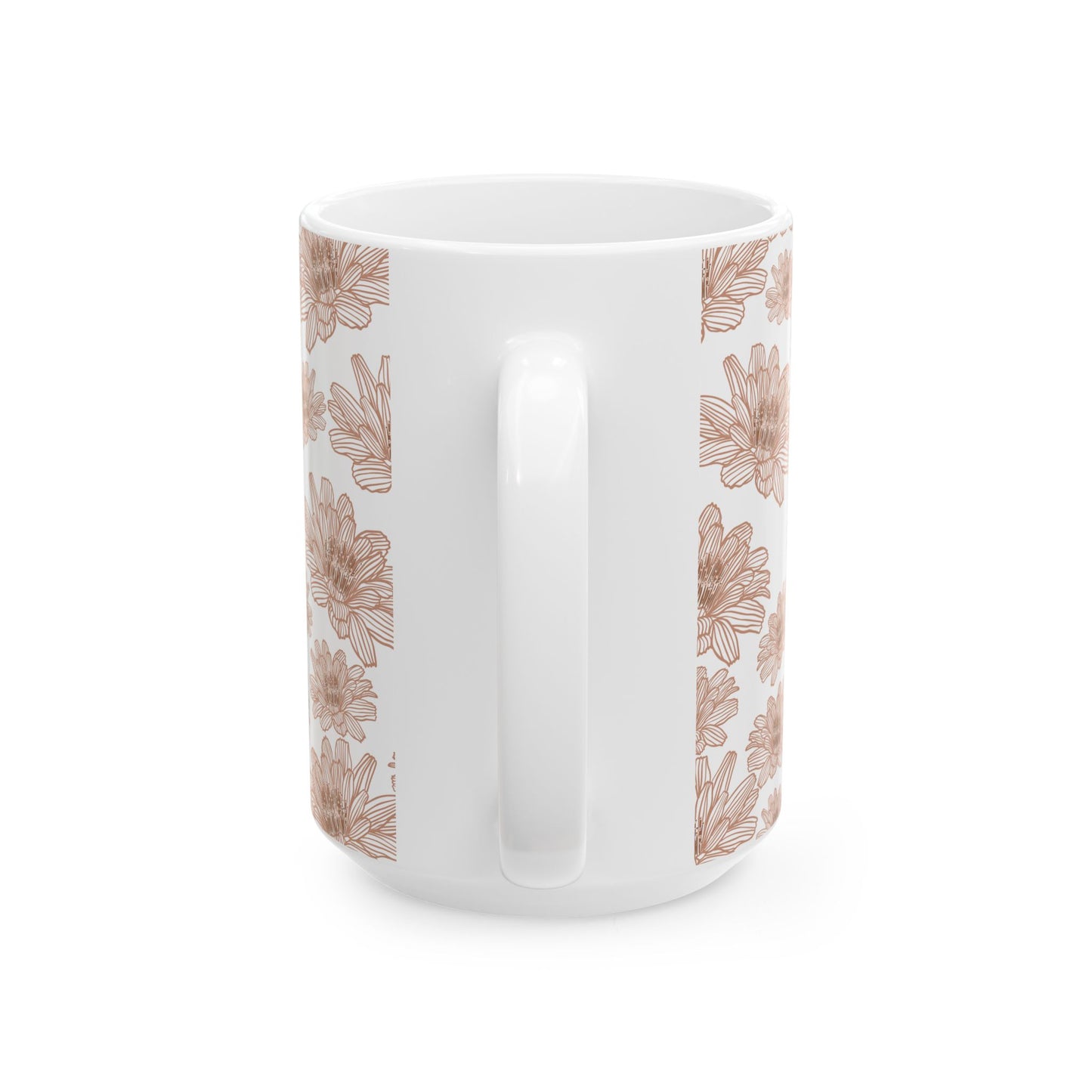Floral Ceramic Mug - Pink Lotus Coffee Cup, Gift for Flower Lovers, Home Decor, Mother's Day, Tea Drinkers, Cozy Mornings