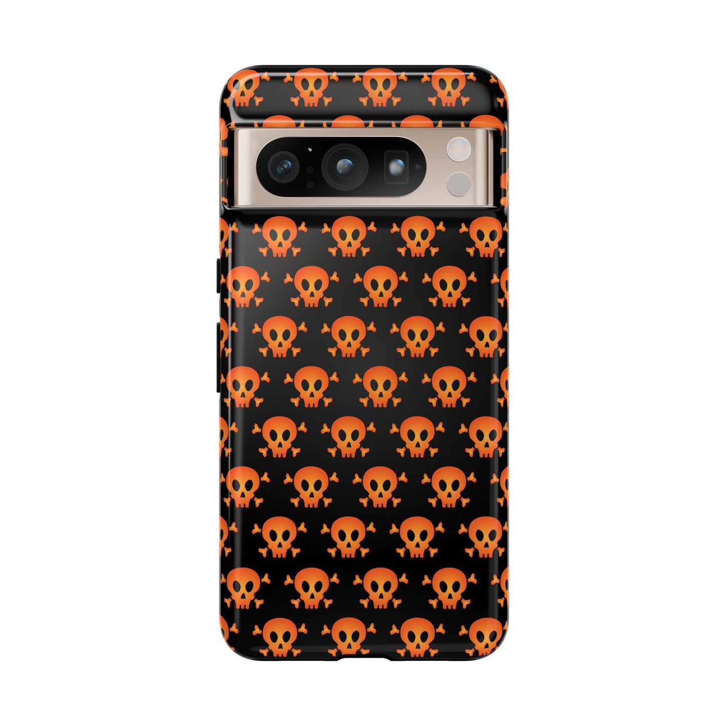 Halloween Skull Phone Case, Spooky Mobile Cover, Trick or Treat Accessory, Goth Gift, Skull Pattern Design