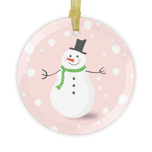 Festive Snowman Glass Ornaments for Holiday Decor, Christmas Tree Decorations, Winter Celebrations, Gifts for Family, Personalized Keepsakes