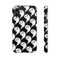 Ghost Pattern Phone Case, Cute Ghost Cell Phone Cover, Halloween Accessory, Spooky Gift, Black and White Phone Case