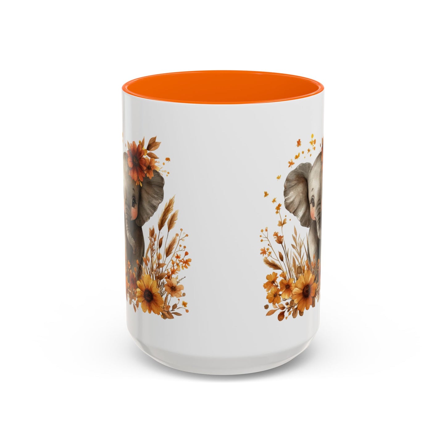 Adorable Elephant Floral Coffee Mug, Cute Animal Mug, Coffee Lover Gift, Kids Mug, Baby Shower Decor