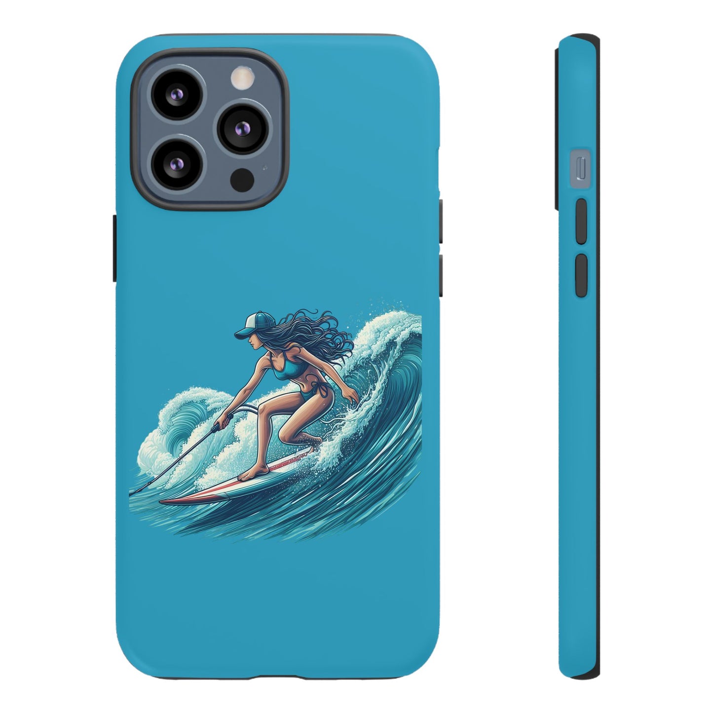 Surfing Phone Case, Coastal Vibes Phone Cover, Tough Cases for Beach Lovers, Ocean Art Phone Accessories, Summer Gift Idea