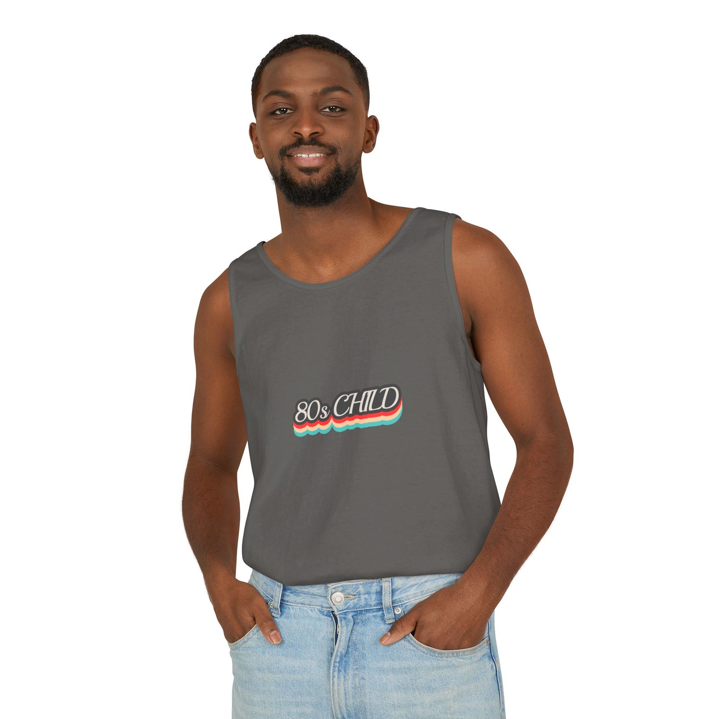 80s Child Unisex Tank Top | Retro Summer Wear, Vintage Style Shirt, Gift for 80s Lovers, Bohemian Fashion, Nostalgic Apparel