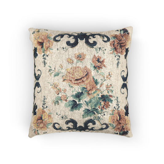 Vintage Floral Woven Pillow for Cozy Home Decor