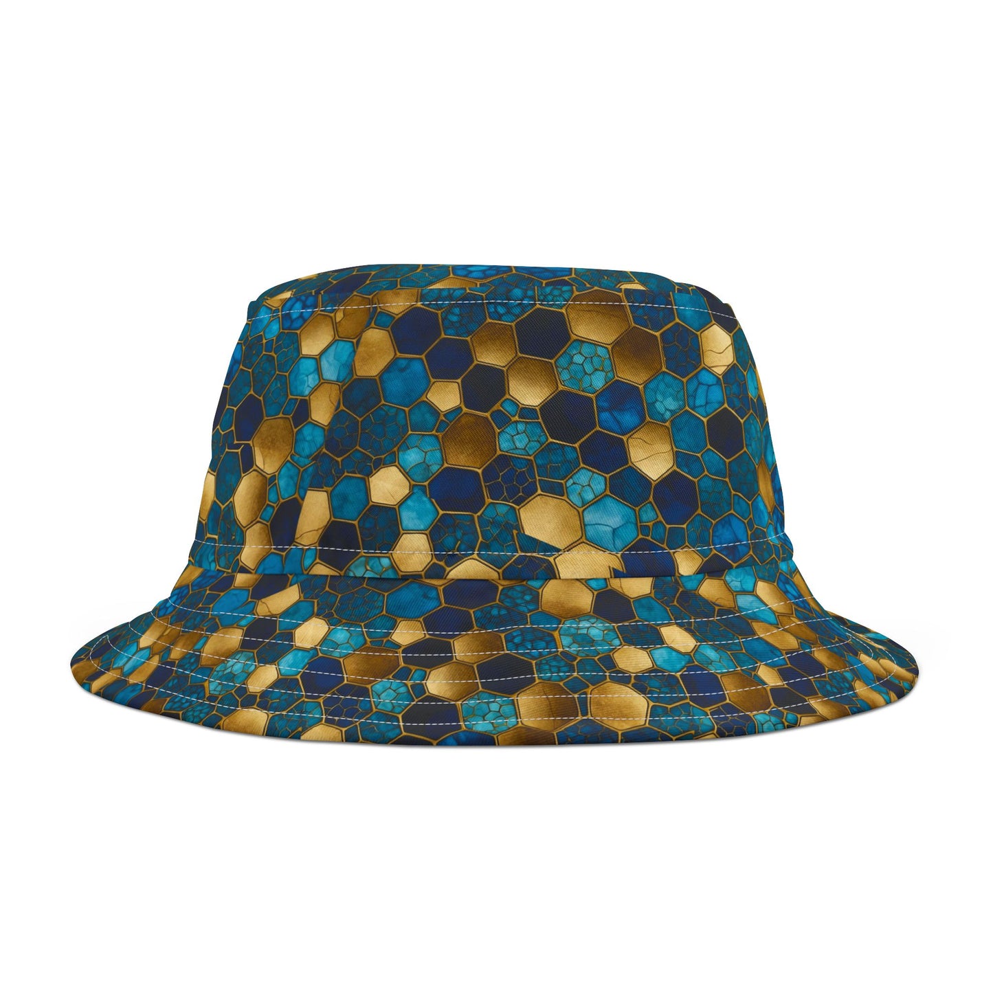 Vibrant Honeycomb Bucket Hat, Summer Sun Hat, Beach Accessory, Fashion Statement, Unique Gift, Outdoor Fun, Festival Wear