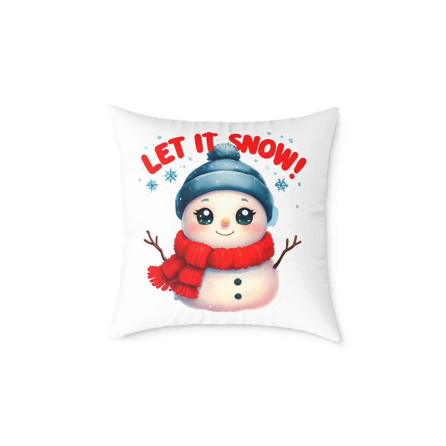 Let It Snow Snowman Pillow