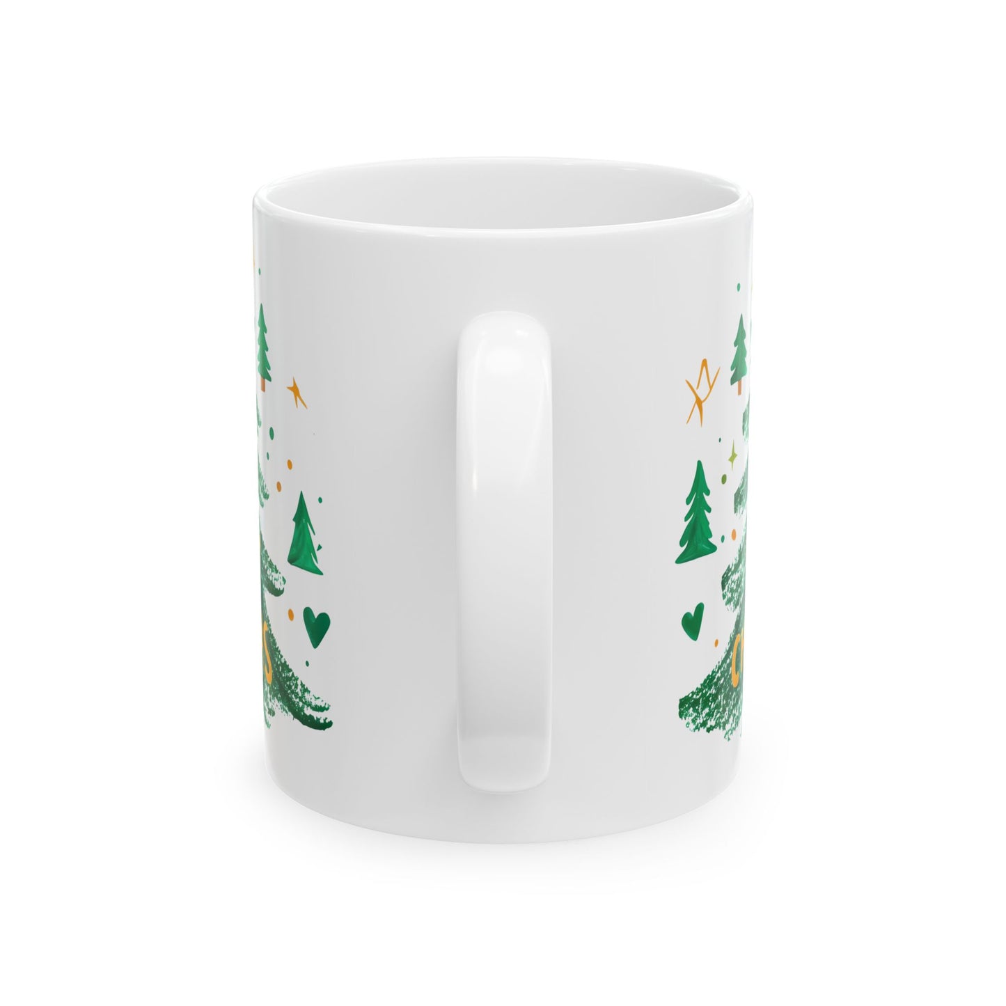 Festive Christmas Ceramic Mug | Holiday Coffee Cup, Hand-painted Design, Gift for Him, Her, Family, Friends, Winter Wonderland