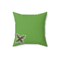 Holiday Holly Decor Pillow, Christmas Decorative Cushion, Green Festive Throw Pillow, Winter Home Decor, Seasonal Accent Pillow