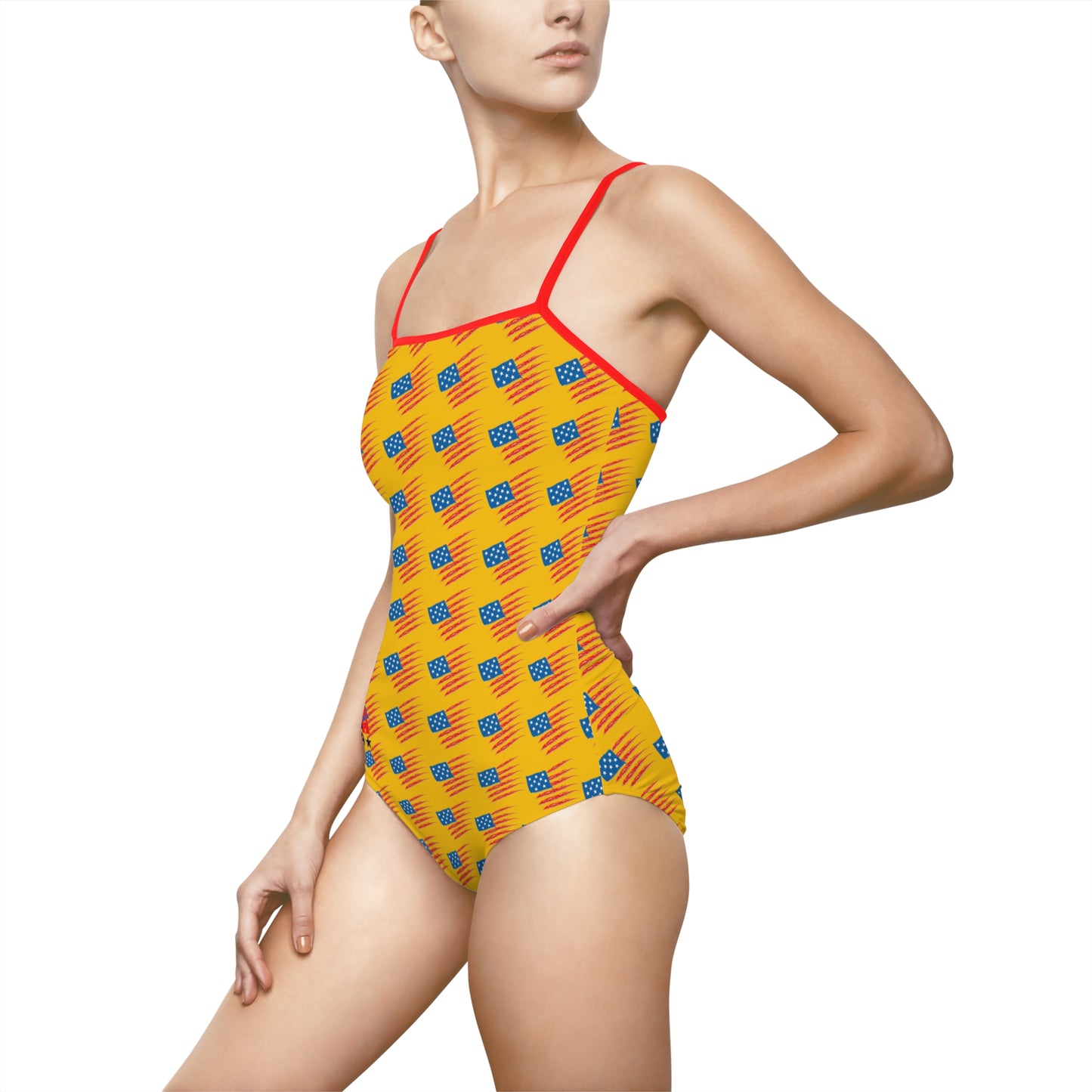 Vibrant Women's One-Piece Swimsuit - Fun Summer Swimwear, Beach Outfit, Pool Party Essential, Vacation Ready, Colorful AOP Design