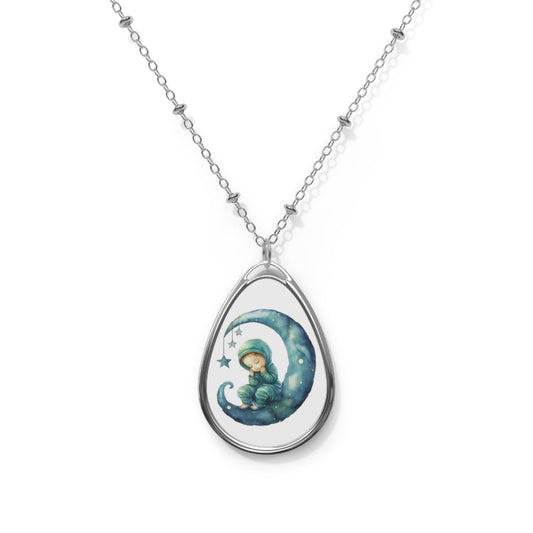 Whimsical Moonlit Oval Necklace, Celestial Jewelry, Starry Night Pendant, Unique Gift for Dreamers, Handcrafted Accessories, [...]
