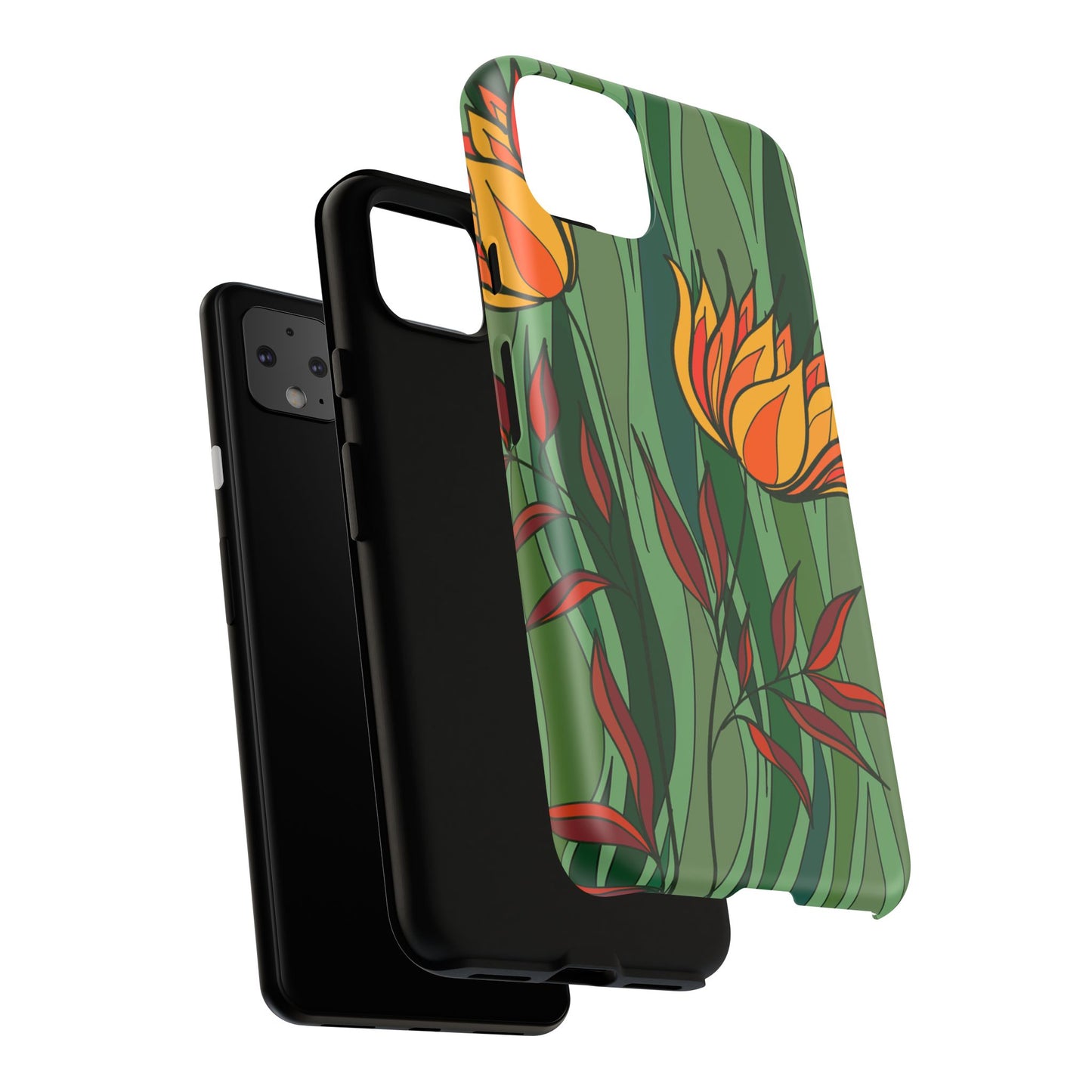 Vibrant Floral Phone Case, Nature-Inspired Tough Case, Eco-Friendly Cover, Unique Gift for Nature Lovers, Spring Decor