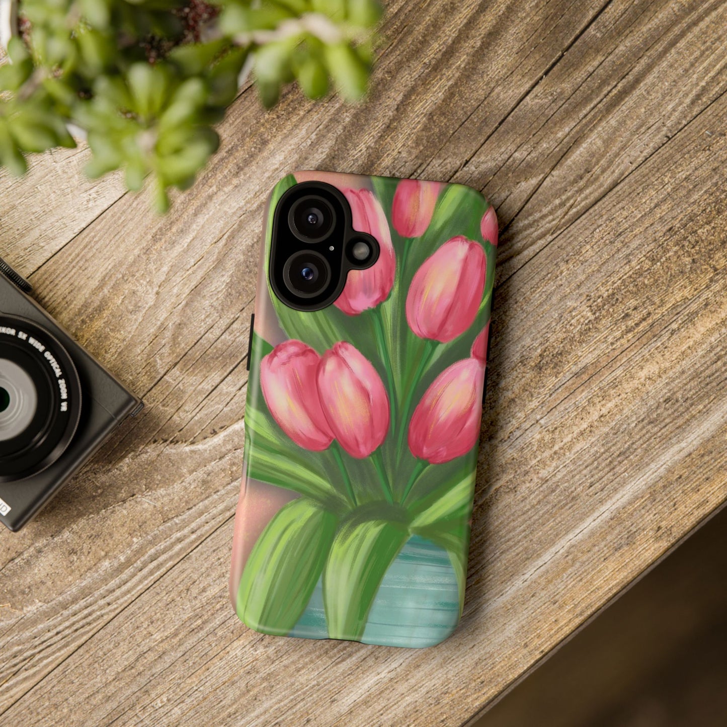 Floral Phone Case with Vibrant Tulips - Tough Cases for Garden Lovers, Spring Gifts, Nature Enthusiasts, Unique Gadget Accessories, [...]