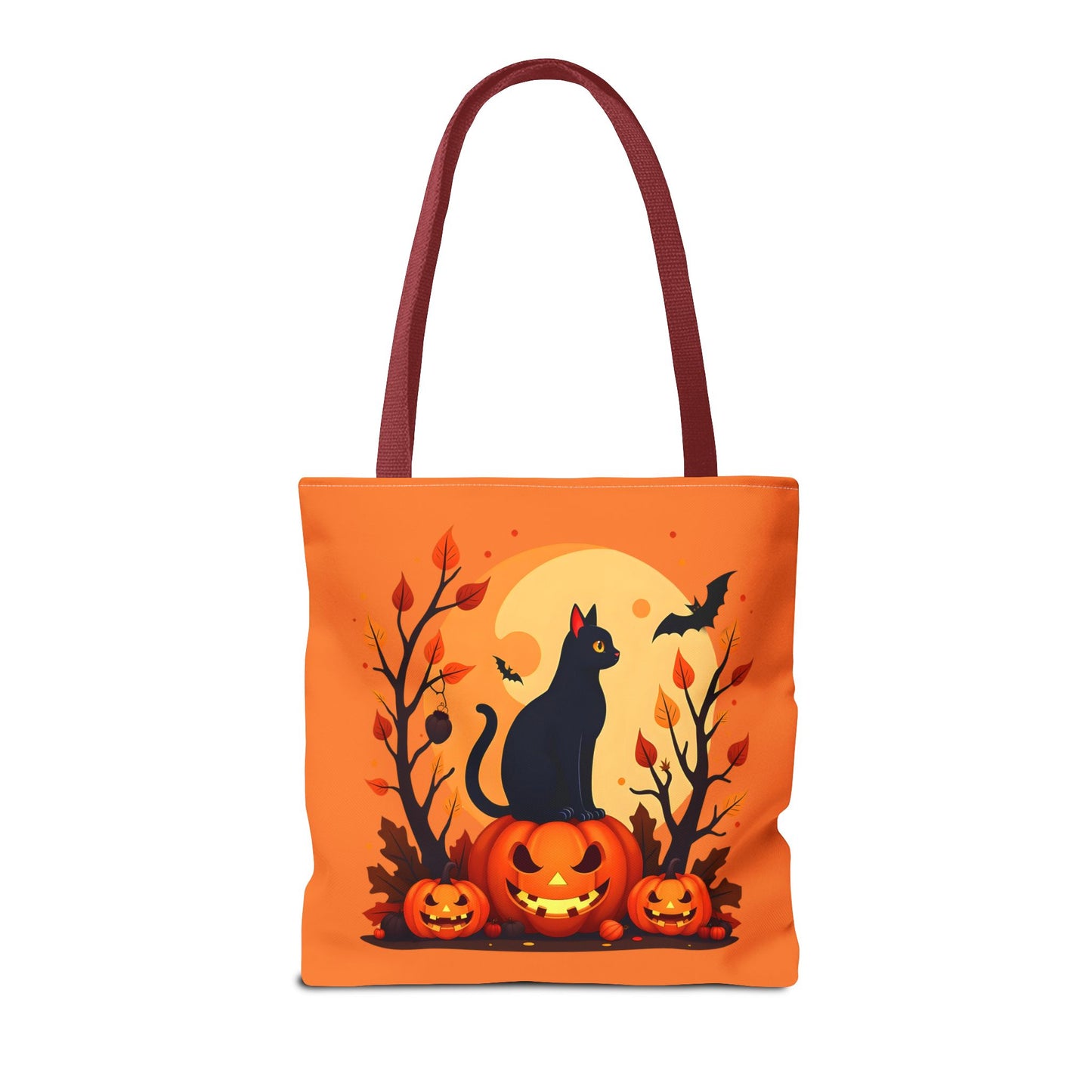 Halloween Cat Tote Bag | Spooky Halloween Accessory, Trick or Treat, Gift for Cat Lovers, Fall Fashion Must-Have, Pumpkin Decor