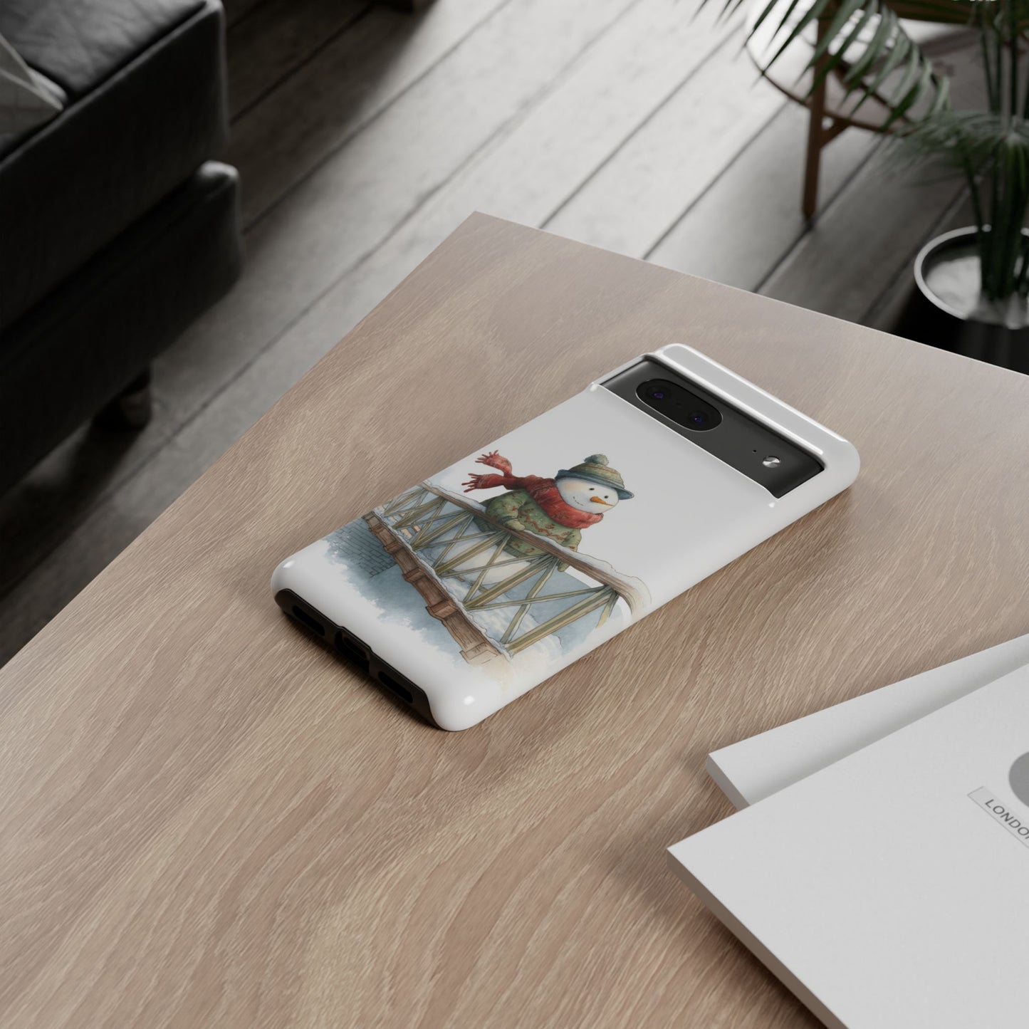 Snowman Phone Case – Winter Holiday Gift, Cute Snowman Design, Winter Accessories, Protective Phone Case, Unique Christmas Present