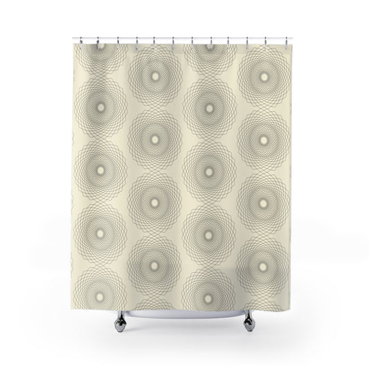 Abstract Geometric Shower Curtain, Modern Bathroom Decor, Stylish Bathroom Accessory, Unique Gift for Home, Minimalist Design