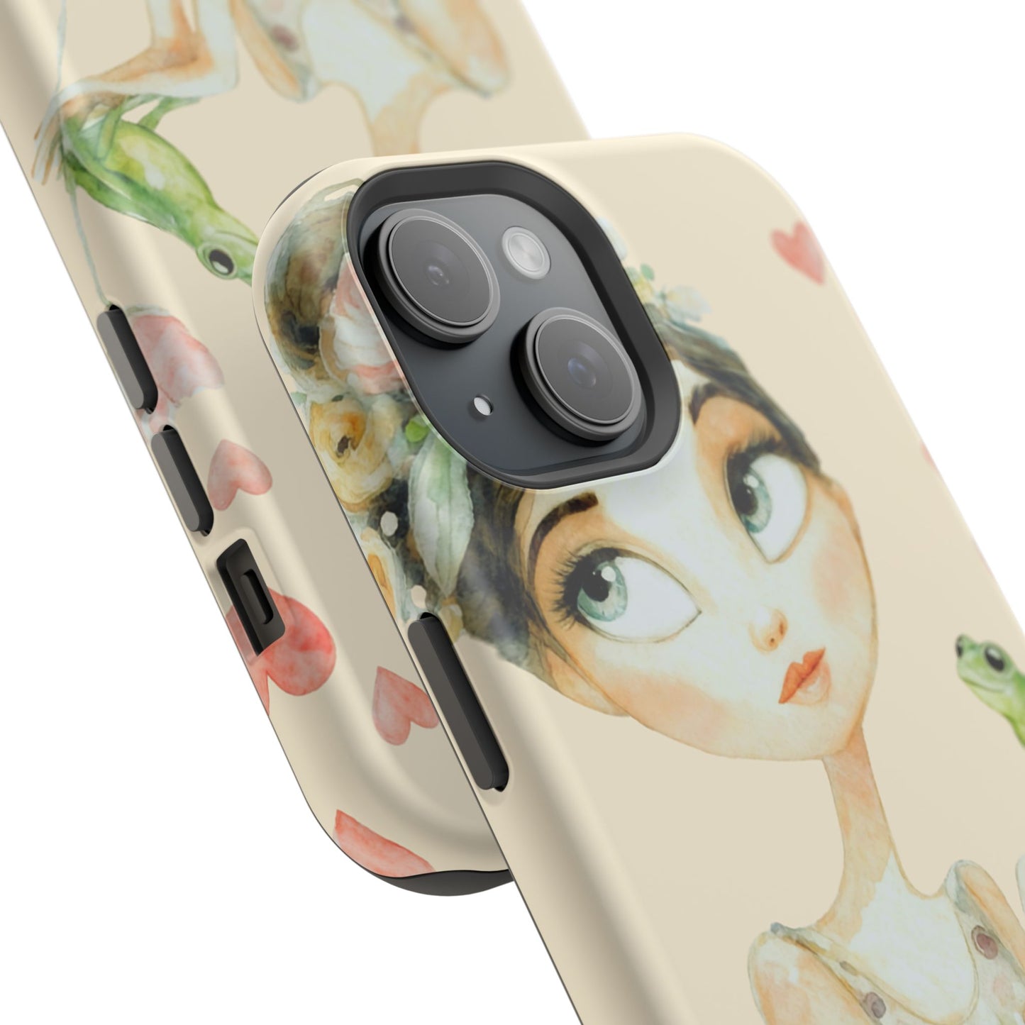 Whimsical Girl with Frog Magnetic Impact Phone Case