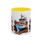 Nautical Accent Coffee Mug | Perfect for Boat Lovers, Sailor Gifts, Coastal Decor, Unique Gift Idea, Custom Artwork Mug