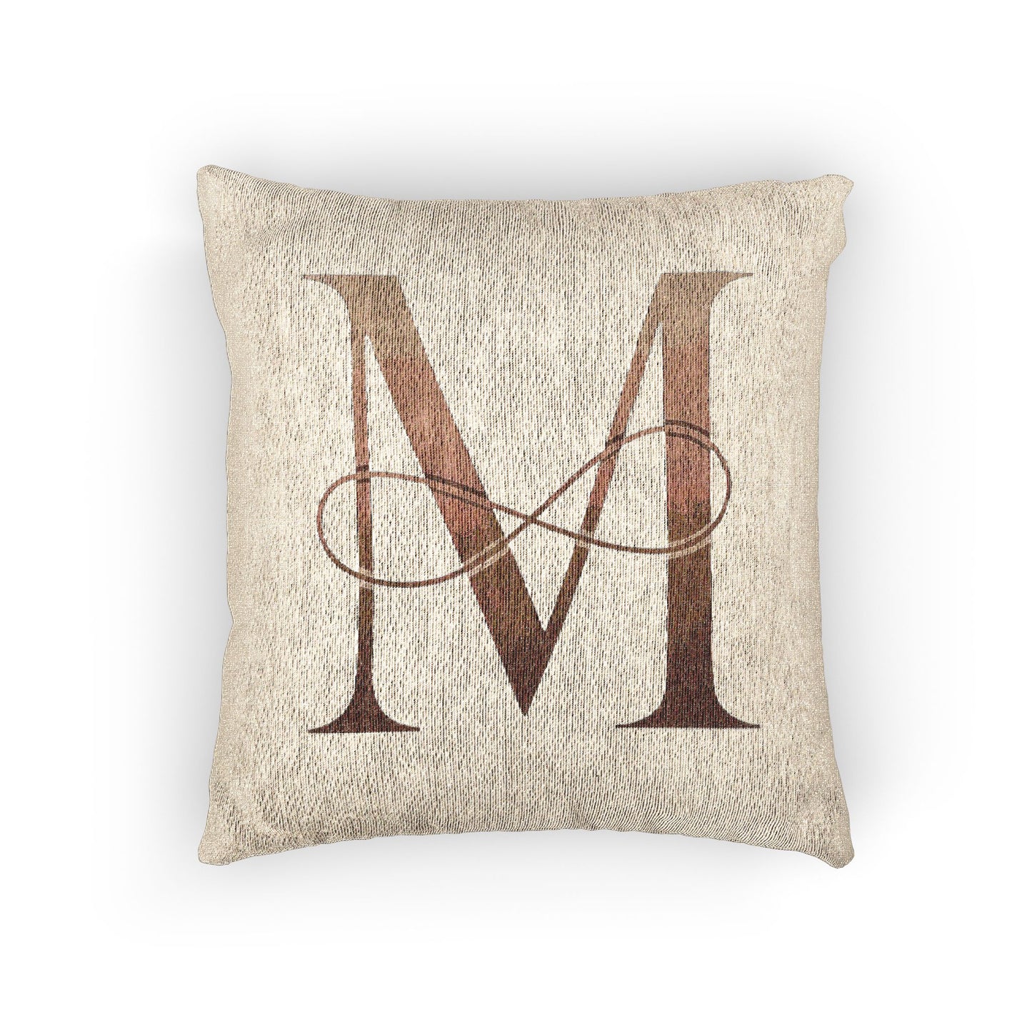 Personalized Monogram Woven Pillow, Cozy Home Décor, Gift for Weddings, Housewarming, Birthdays, Elegant Throw Cushion