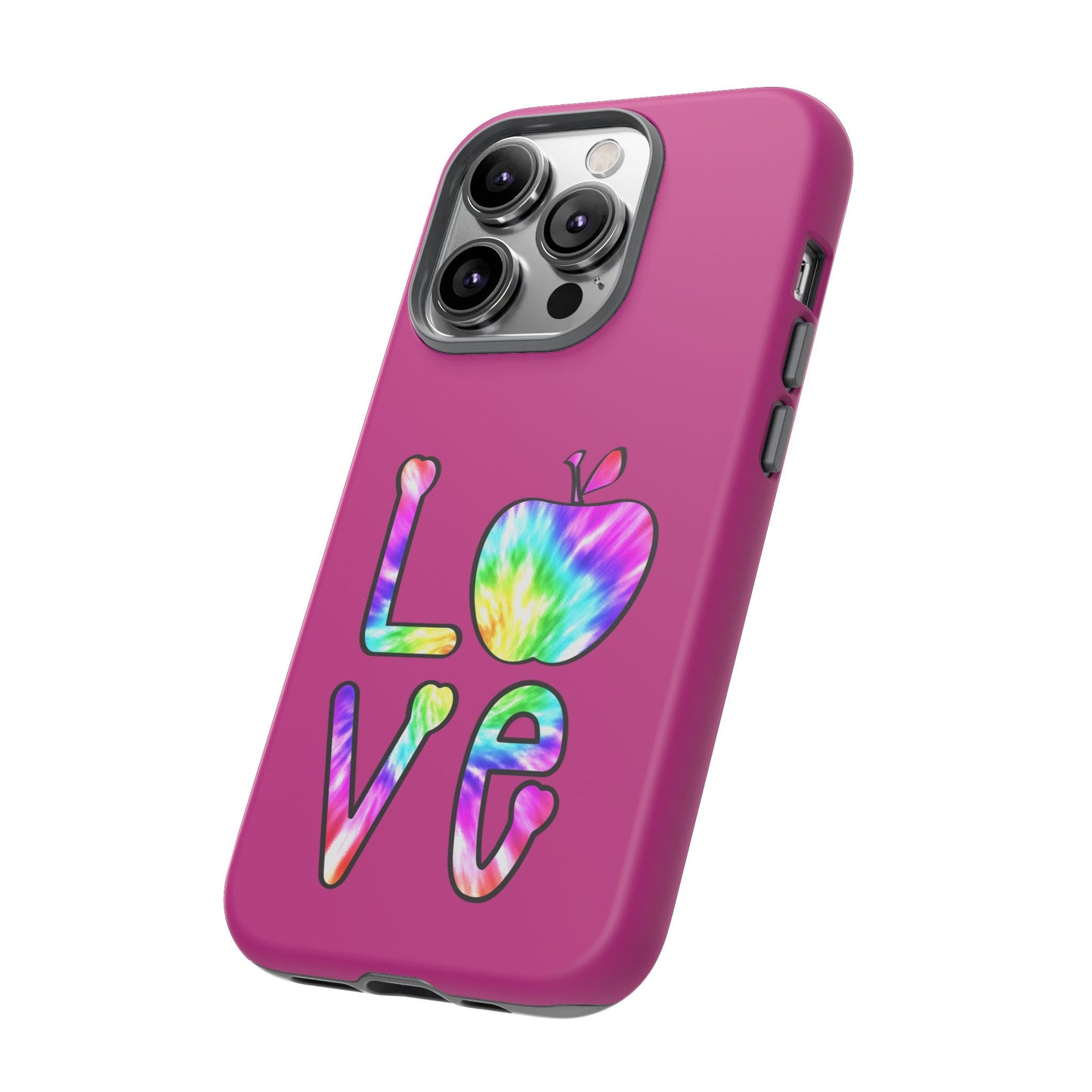 Colorful Love Phone Case, Tough Cases for iPhone, Cute Phone Accessory, Gift for Her, Summer Vibe Phone Cover