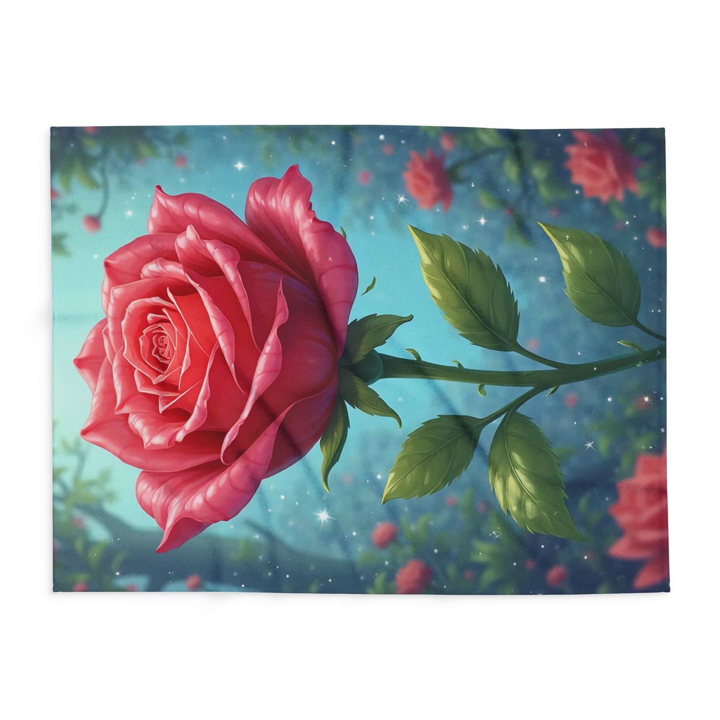 Rose-Themed Arctic Fleece Blanket - Cozy Home Decor, Gifts for Her, Floral Blanket, Romantic Decor, Perfect for All Seasons