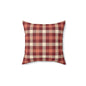 Cozy Plaid Square Pillow, Farmhouse Decor, Rustic Cushion, Autumn Throw Pillow, Gift for Home, Couch Pillow, Living Room Accent