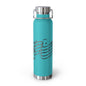 22oz Insulated Water Bottle — Red Musical Notes Stainless Steel Vacuum Bottle