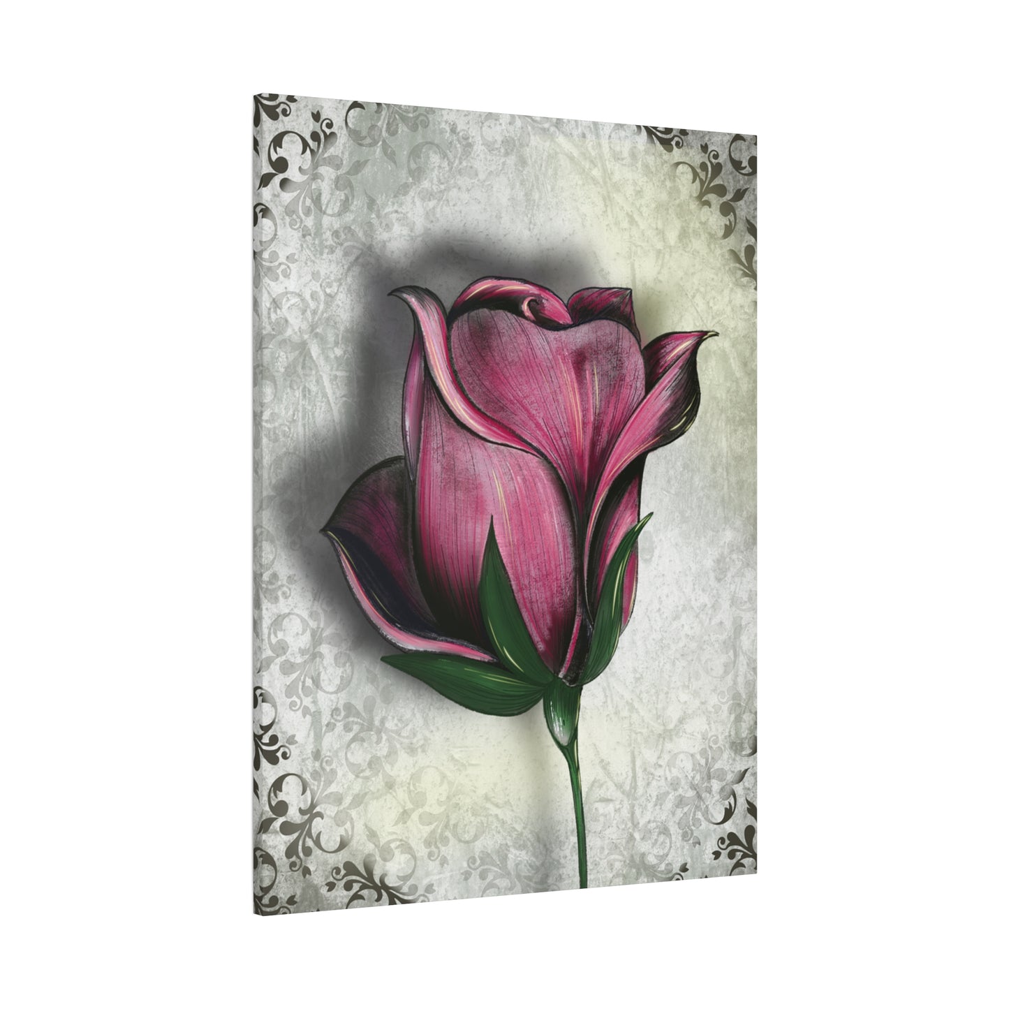 Matte Canvas, Stretched, 1.25" Purple Flowers