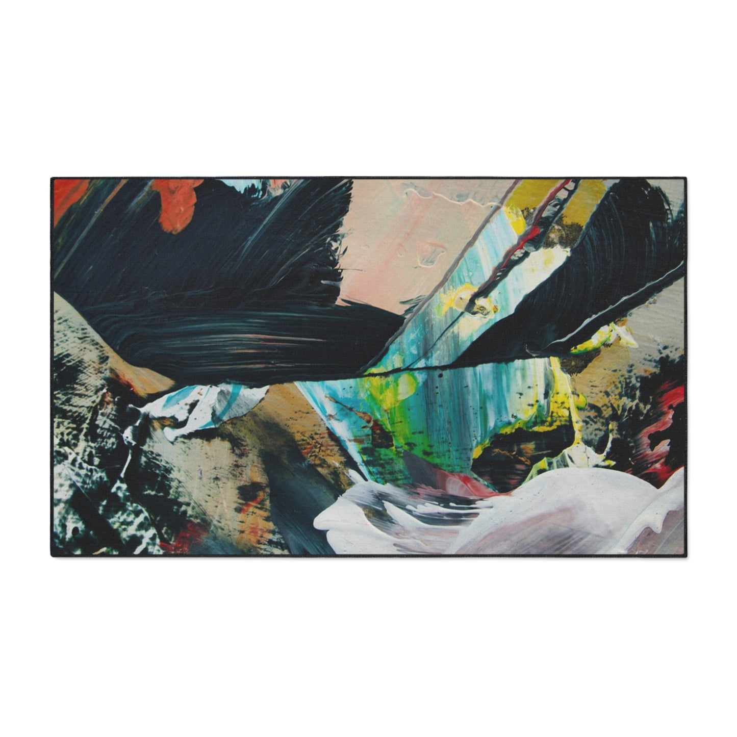 Abstract Color Splash Heavy Duty Floor Mat — Durable Artistic Entrance Rug