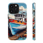 Colorful Fishing Boat Phone Case | Nautical Gift, Marine Design, Coastal Aesthetic, Summer Vibes, Sea Lover's Accessory