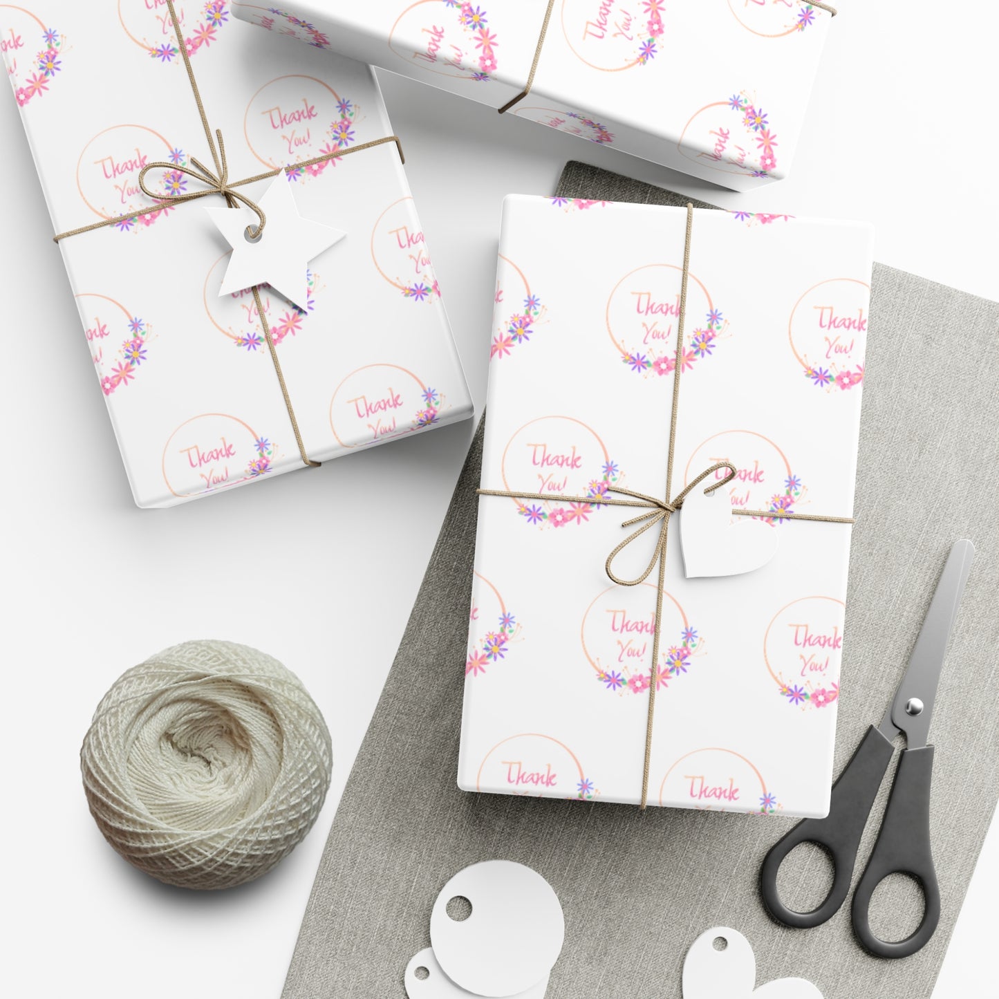 Charming Gift Wrap Papers for Any Occasion | Floral Print, Thank You Design, Holiday Wrapping, Birthday Gifts, Eco-Friendly Paper