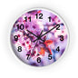 Floral Wall Clock, Elegant Timepiece, Home Decor, Gift for Her, Spring Decor, Nature Lovers, Birthday Gift